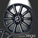 Musketier Peugeot 206 lichtmetalen velg Vega 6,5x16 mat zwart
