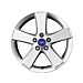 Ford Galaxy / S-MAX (04/2006 - 04/2015) lichtmetalen velg 17" 5-spaaks design, gepolijst zilver