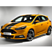 Ford Focus (09/2014 - 03/2018) ST racestrepen Over-the-top, glanzend zwart
