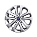 Ford alloy wheel 17" 5 x 2-spoke design, silver Ford alloy wheel 17" 5 x 2-spoke design, silver