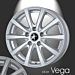 Musketier Peugeot 206 lichtmetalen velg Vega 6x15 zilver