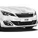 Peugeot 308 (2013 - ..) front bumper spoiler for vehicles with foglamps