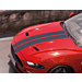 Ford Mustang (03/2018 - 03/2023) herpa print Racestrepen Over-the-top, matzwart