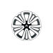 Citroën C3 Picasso Nuclear 16" zilver / zwart wieldoppen set Citroën C3 Picasso Nuclear 16" zilver / zwart wieldoppen set