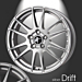 Musketier Citroën DS3 lichtmetalen velg Drift 6,5x17 zilver