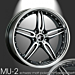 Musketier Citroën C-Crosser / Peugeot 4007 lichtmetalen velg MU-2 8,5x19 mat zwart met rvs