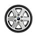 Ford Explorer (08/2019 - ..) lichtmetalen velg met winterband 17", 6-spaaksdesign, zilver