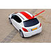 Peugeot 207 Le Mans striping achterklep