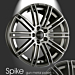 Musketier Peugeot 308 (2013 - ..) lichtmetalen velg Spike 8,5x19 gun metal gepolijst