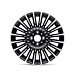 Fiat 500/500c lichtmetalen velg 16" Bicolore zwart / chroom