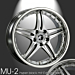 Musketier Peugeot 407 coupé lichtmetalen velg MU-2 9Jx20 hyper zwart met rvs
