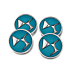 DS naafdoppen Vert Emeraude met DS-logo