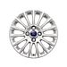 Ford Fiesta (09/2008 - 06/2017) lichtmetalen velg 16" 15-spaaks design, Sparkle silver