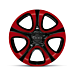 Fiat 500X set lichtmetalen velgen 18” bicolore rood en zwart Fiat 500X set lichtmetalen velgen 18” bicolore rood en zwart