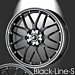 Musketier Peugeot 208 (2012 - 2019) lichtmetalen velg Black-Line-S 6x15 zwart rand gepolijst, zwarte rand