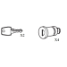 Renault Captur set sloten en sleutels voor dakdragers (Barsat) Renault Captur set sloten en sleutels voor dakdragers (Barsat)