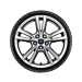 Ford Galaxy / S-MAX (05/2015 - 06/2019) lichtmetalen velg met winterband 17", 5 x 2-spaaksdesign, zilver
