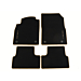 Opel Cascada floor mats velours black with brown edges Opel Cascada floor mats velours black with brown edges