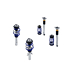 Ford Focus (09/2014 - 03/2018) schroefset rvs met gepoedercoate veren in Ford Performance blue