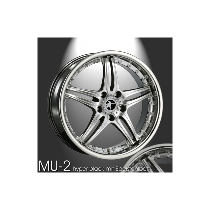 Musketier Peugeot 508 (2010 - 2018) alloy wheel MU-2 8,5x18 hyper black with stainless steel