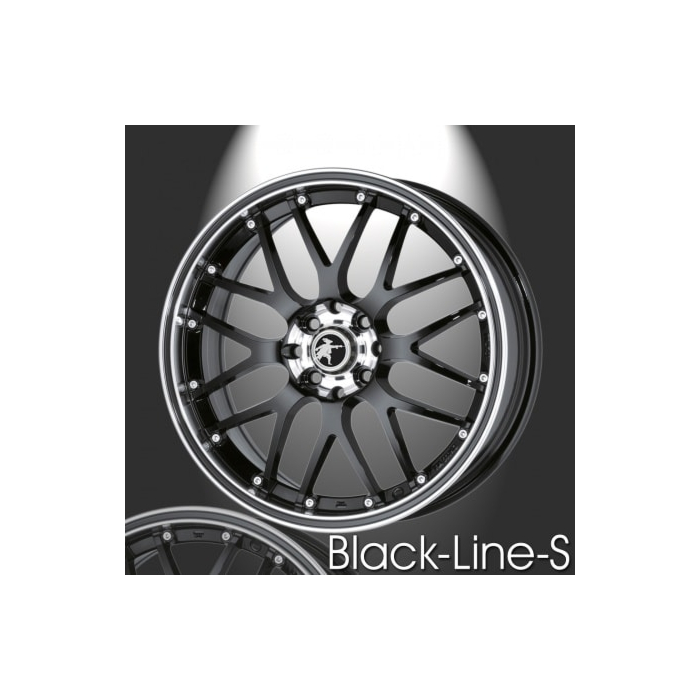 Musketier Peugeot 508 (2010 - 2018) lichtmetalen velg Black-Line-S 8x18 zwart rand gepolijst, zwarte rand