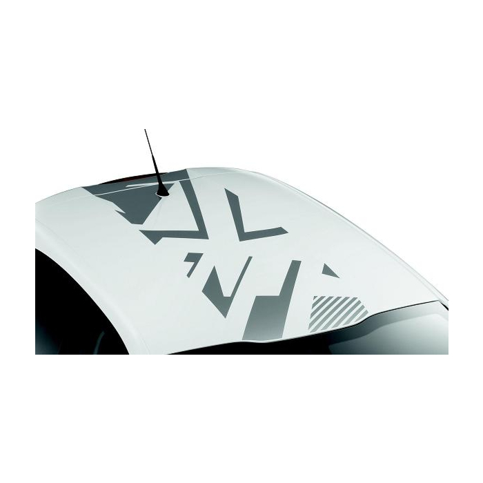 Peugeot 208 (2012 - 2019) sticker voor op het dak Gris Sidobre