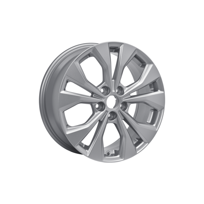 Ford Puma (10/2019 - ..) behalve ST en ST X lichtmetalen velg 17" 5 x 2-spaaks design, Sparkle Silver