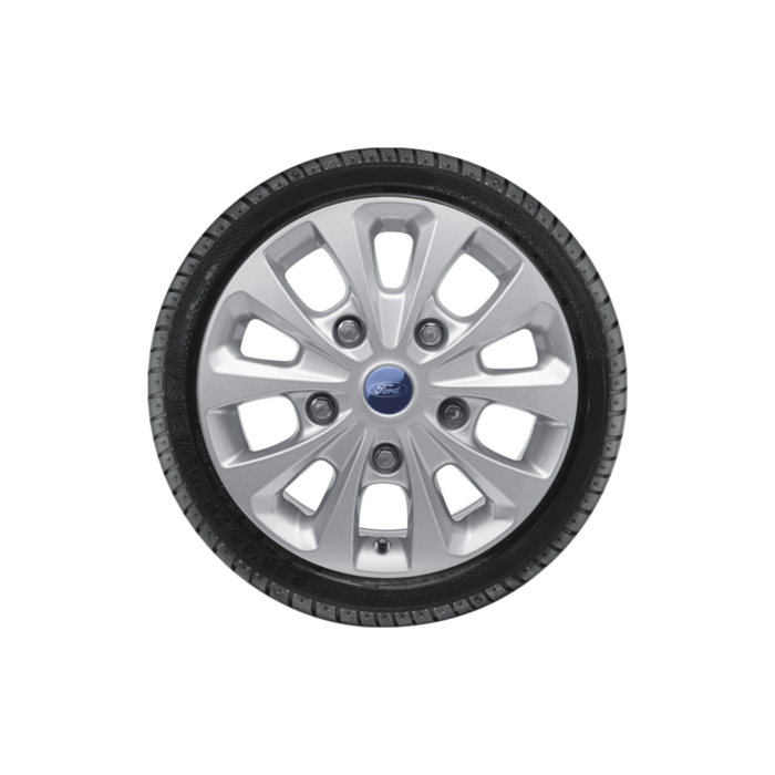 Ford Tourneo / Transit Custom (08/2012 - 09/2023) lichtmetalen velg met winterband 16", 10-spaaksdesign, zilver