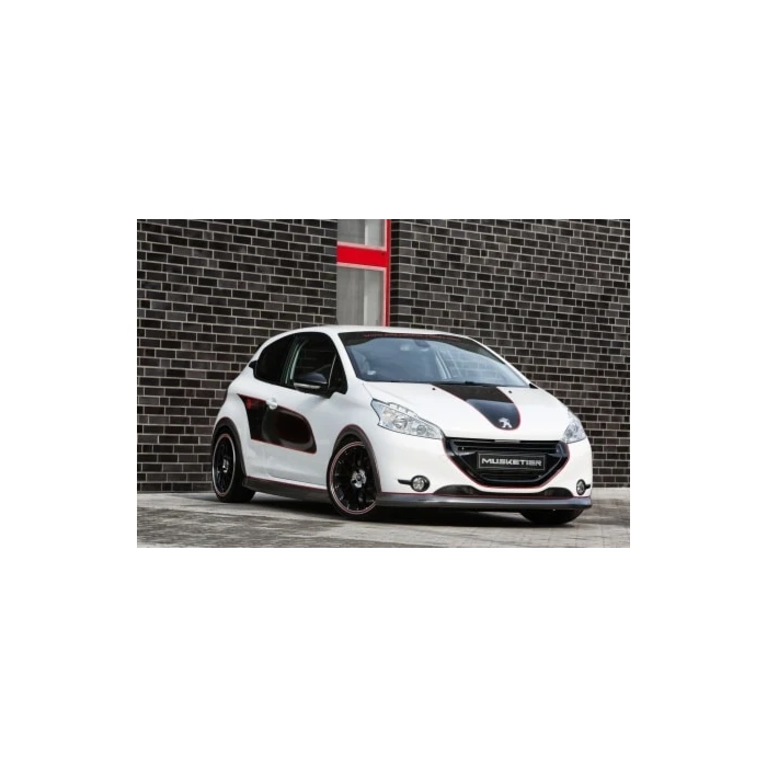 Musketier Peugeot 208 (2012 - 2019) spoilerpakket EnGarde, carbon-look (duplex-sporteinddemper dubbele eindpijp)