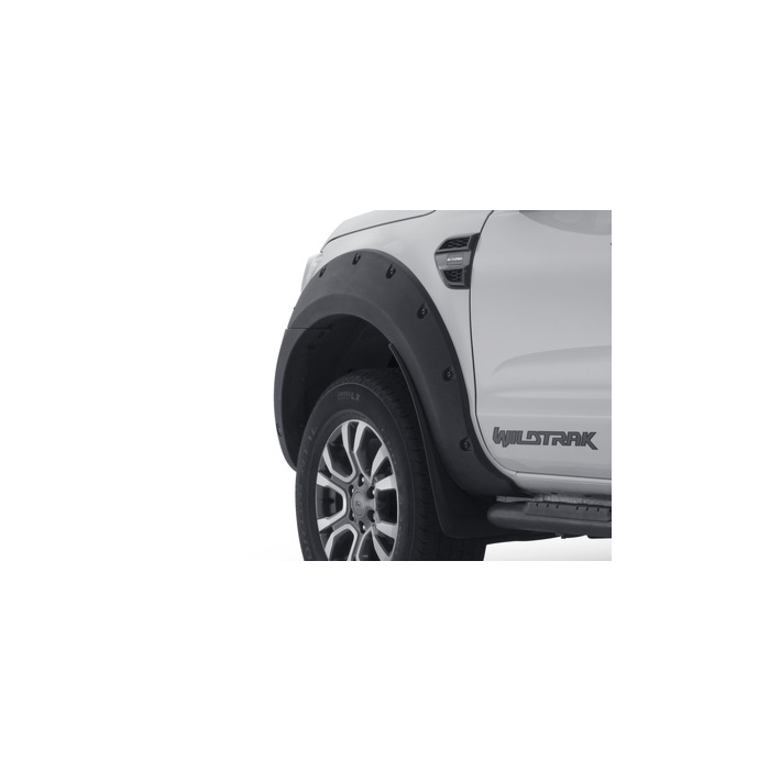 Ford Ranger (02/2019 - ..) RAP cab, behalve Raptor Pickup Attitude wielkuipverbreders voor en achter, mat zwart met zwarte kunststof bouten