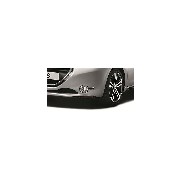 Peugeot 208 (2012 - 2019) voorbumperspoiler "dubbele snor"