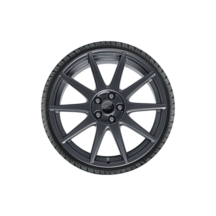 Ford Focus (04/2018 - ..) lichtmetalen velg met winterband 18", 10-spaaksdesign, Magnetite Matt, Ford Performance