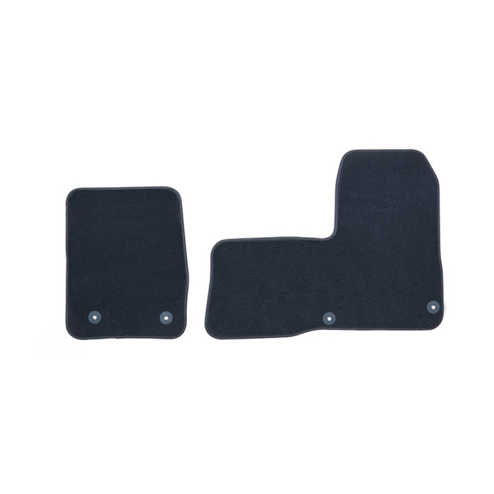 Ford Transit Custom (01/2015 - 09/2023) floor mats, premium velour front, black