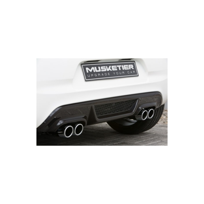 Musketier Peugeot 108 achterbumper voor duplex- uitlaat zwart