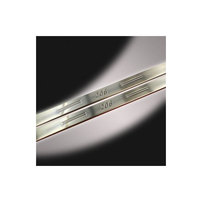 Musketier Peugeot 206 scuff plates, stainless steel polished, 4 pieces