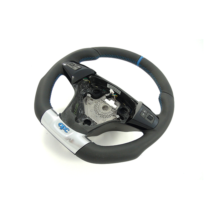 Opel Corsa D OPC steering wheel with blue stitches