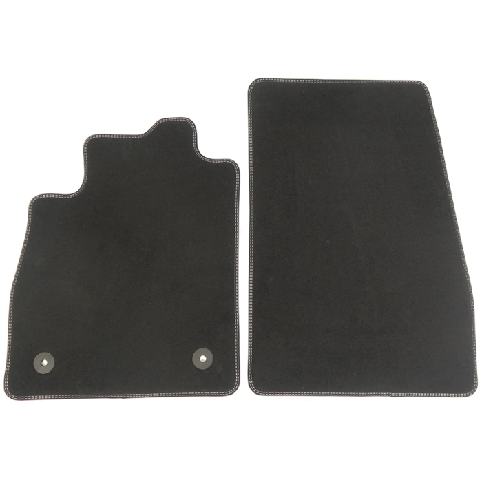 Ford Fiesta (07/2017 - 2023) velour premium floor mats front, Vignale design, metallic gray