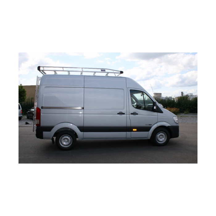 Hyundai H350 aluminium dakdrager met rol, 5 meter, versterkt
