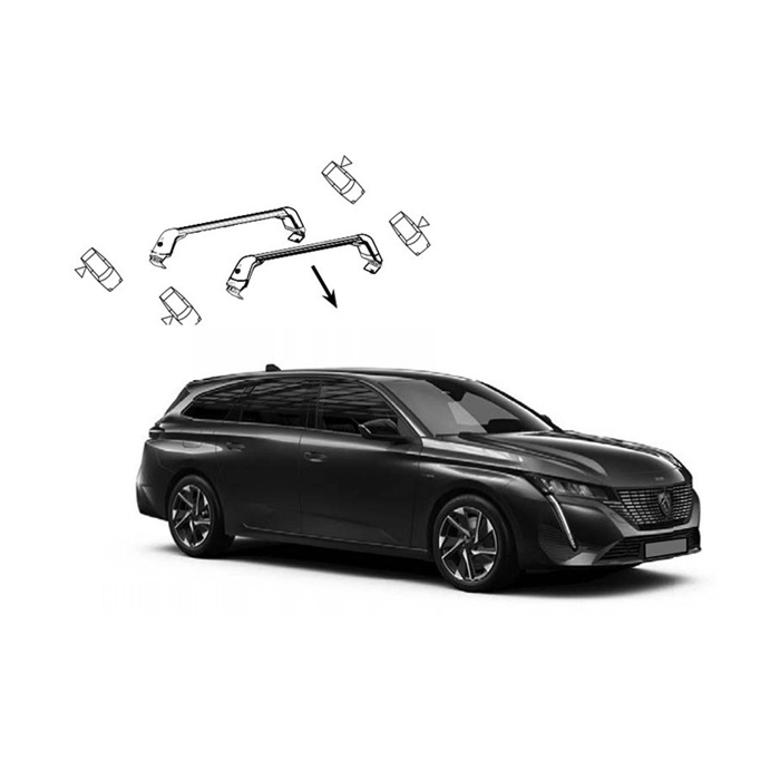 Peugeot 308 (2021 - ..) SW dakdragers (zonder dakrails)