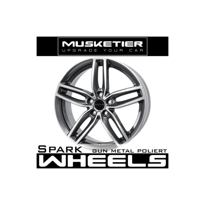 Musketier Peugeot 4008 alloy wheel Spark 8x19 gun metal polished