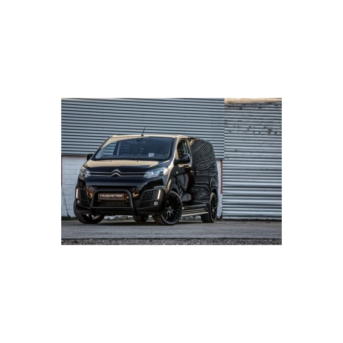 Musketier Citroën Jumpy / Peugeot Expert / Toyota ProAce 2016 - .. rvs-bullbar zwart Ø60 mm met EG-goedkeuring Musketier Citroën Jumpy / Peugeot Expert / Toyota ProAce 2016 - .. rvs-bullbar zwart Ø60 mm met EG-goedkeuring