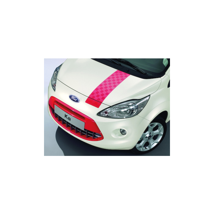 Ford Ka (09/2008 - 05/2016) striping Grand Prix Sunrise (rood) zonder dakspoiler