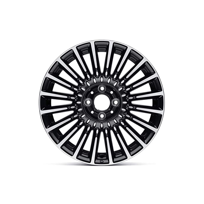 Fiat 500/500c lichtmetalen velg 16" Bicolore zwart / chroom