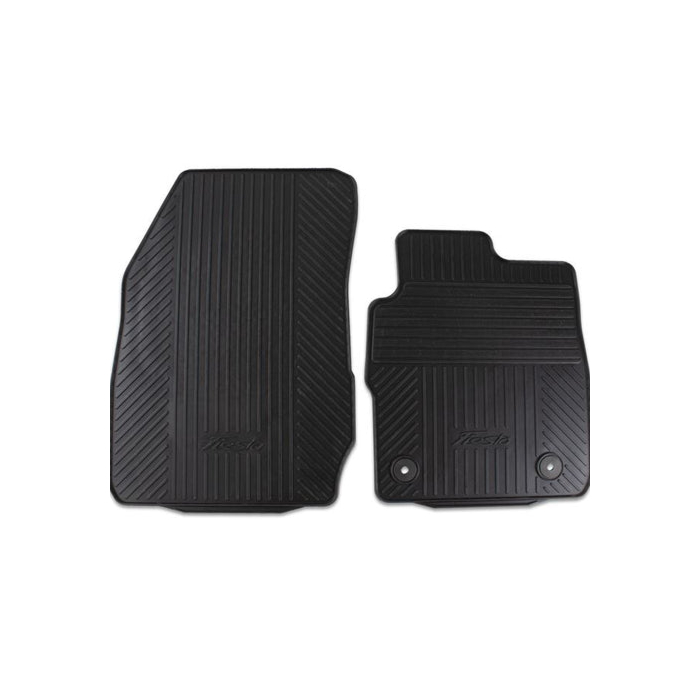 Ford Fiesta (23/02/2011 - 06/2017) voorzijde rubber gevormd vloermatten met Fiesta logo RHD