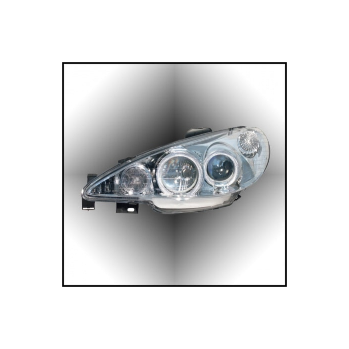 Musketier Peugeot 206 head light chrome all models with H7-Serie