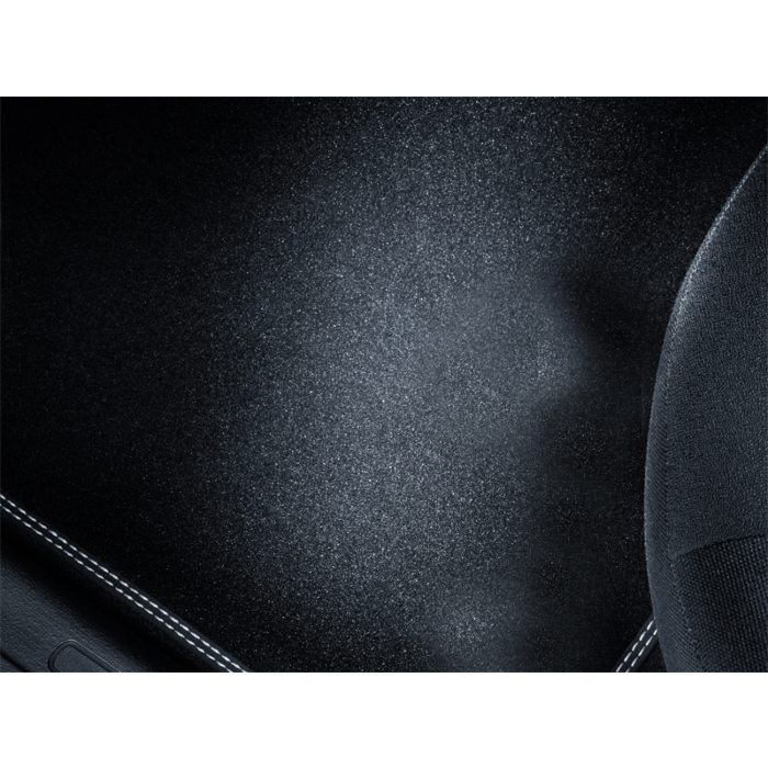 Ford Ka (09/2008 - 05/2016) vloermatten, premium velours achter, zwart met rood dubbel stiksel