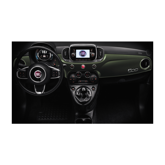 Fiat 500/500c dashboard wrapping legergroen - korte deel (niet voor links stuur)