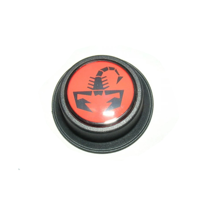 Abarth 500 naafkapje zwart / rood (dop)