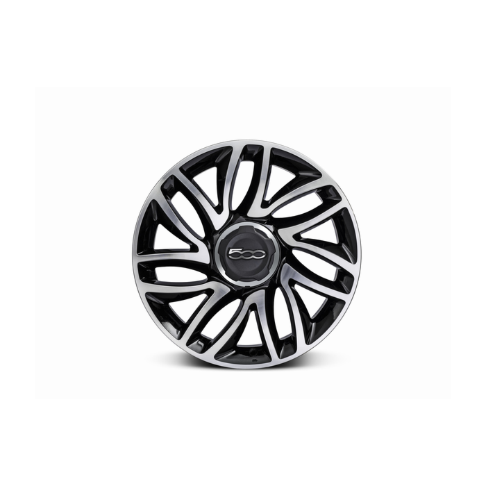 Fiat 500L set lichtmetalen velgen 17” dubbelspaaks matgepolijst zwart