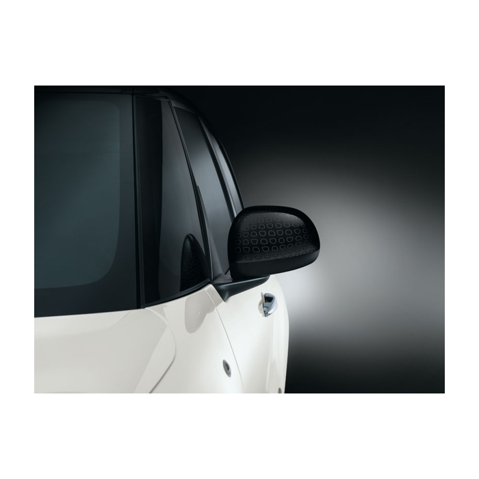Fiat 500L spiegelkappen zwart Techno-motief
